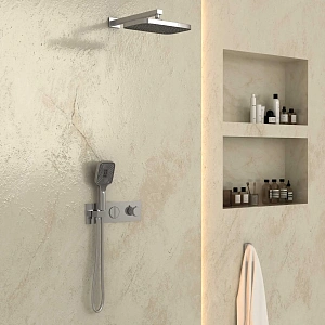 Душевой комплект Vincea VSFW-422T1CH встраиваемый, термостатический, 2 режима, хром