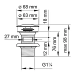 Донный клапан клик-клак WasserKRAFT A046