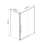 Душевой уголок Vincea Arno VSR-1A9012CL, 1200*900, хром, стекло прозрачное