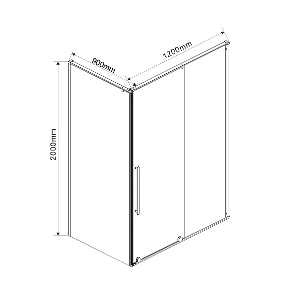 Душевой уголок Vincea Arno VSR-1A9012CL, 1200*900, хром, стекло прозрачное