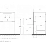 Тумба под раковину напольная BelBagno LAVANDERIA-580/1200-2C-PIA-BL Bianco Lucido, 120 см