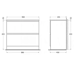 Тумба под раковину напольная BelBagno ALBANO-900-2C-PIA-PS, 90 см