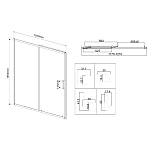 Душевая дверь Vincea City VDS-5CT120CLB, 1200, черный, стекло прозрачное