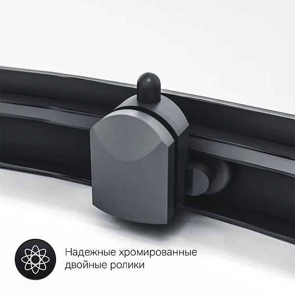 W90G-404-120280-BT Gem Twin Slide 120x80. Душевое ограждение,120x80, профиль черный мат., стекло про