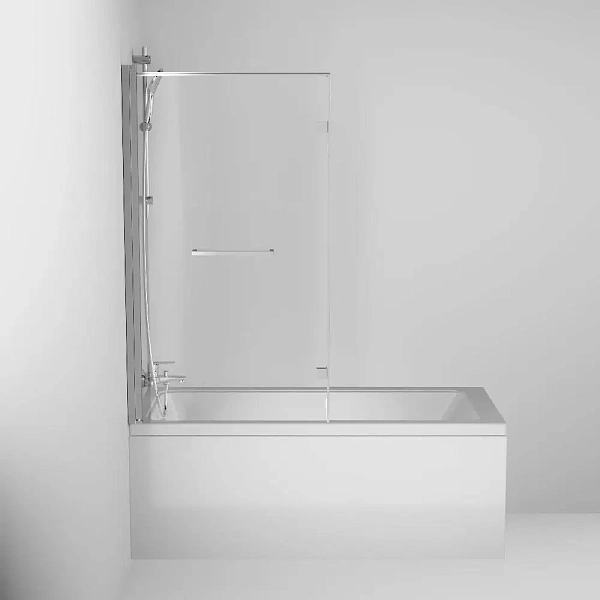 Стеклянная шторка для ванны Damixa Skyline 80х140 см, DX35WBS-D7W1-150MT