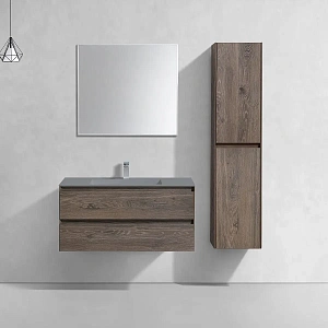 Тумба под раковину Vincea Luka 1000 подвесная, 2 выкатных ящика soft-close, R.Oak