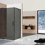Душевой уголок Vincea Extra VSR-1E901090CGB, 900/1000*900, черный, стекло тонированное