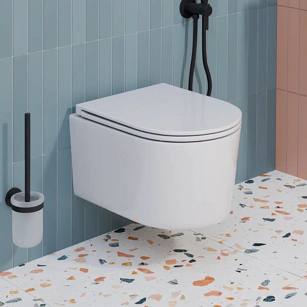 Инсталляция Grohe Rapid SL 38772001 с подвесным унитазом OLIVE'S VR30116DP, смыв "Торнадо", сиденье микролифт