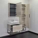 Подвесная тумба с раковиной Comforty Порто 60 Дуб дымчатый 00-00011395CF