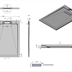 Поддон для душа из искусственного камня Vincea VST-4SRL8012W, 1200*800*25, белый матовый