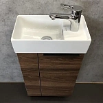 Подвесная тумба с раковиной Comforty Асти 40 дуб темно-коричневый 00-00000834CF