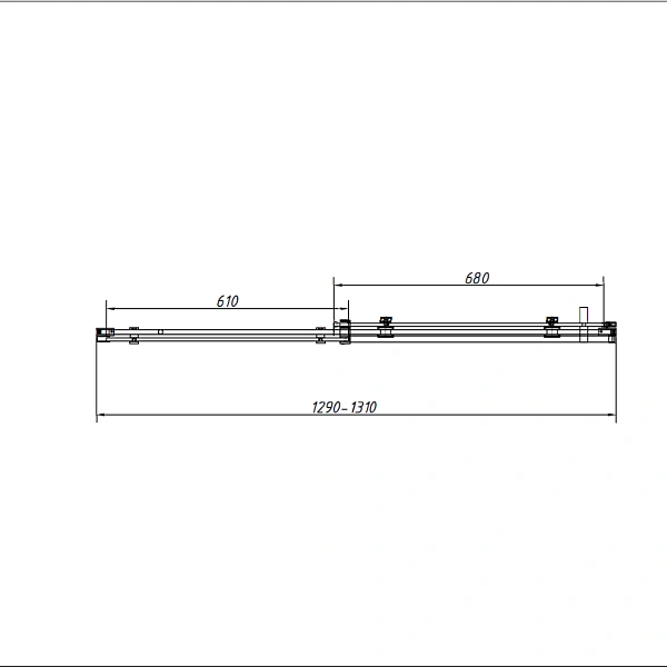 Душевая дверь Vincea Como-N VDS-4CN130CLB, 1300, черный, стекло прозрачное