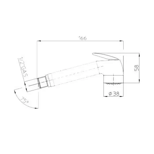 Гигиенический душ Bossini Nikita Gom E57004B.030 с запорным вентилем