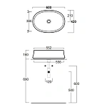 Накладная раковина Simas Sharp SH04bi*0 60 см