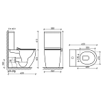 Унитаз-компакт Ceramica Nova Metropol CN4001 безободковый