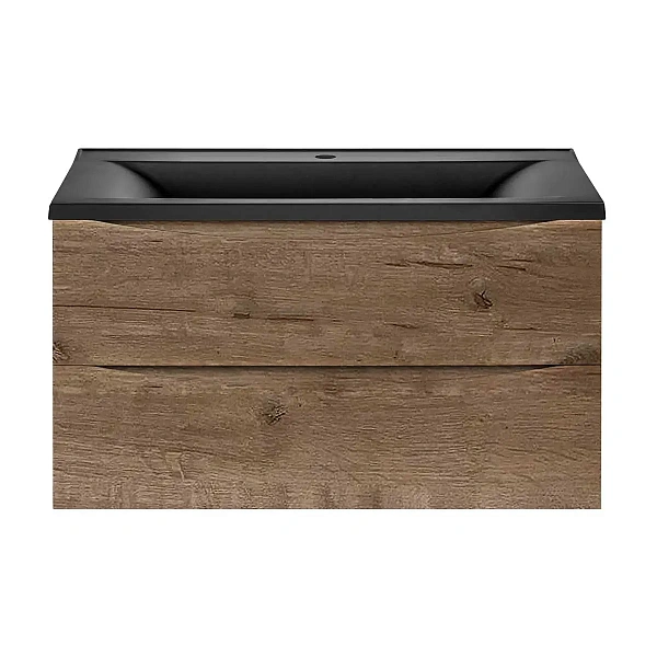Тумба под раковину Vincea Mia 900 подвесная, 2 выкатных ящика soft close, V.Oak