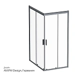 W90G-404-120290-BT Gem Twin Slide 120x90. Душевое ограждение,120x90, профиль черный мат., стекло про