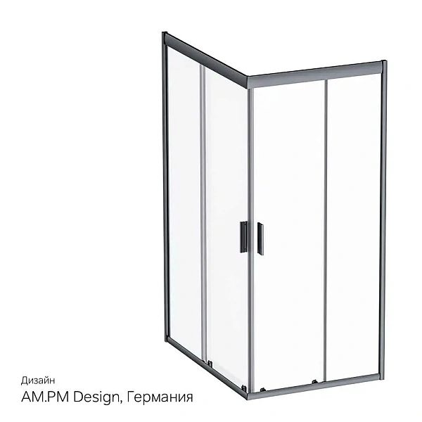 W90G-404-120290-BT Gem Twin Slide 120x90. Душевое ограждение,120x90, профиль черный мат., стекло про