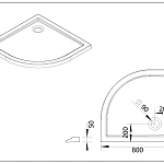 Поддон для душа акриловый Vincea VST-5AQ-8080, 800*800*50