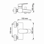 Смеситель для ванны WasserKRAFT Donau 5301 с душем