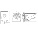 Унитаз подвесной AM.PM Func FlashClean C8F1701SC безободковый