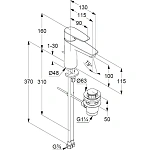 Смеситель для раковины Kludi Pure&Solid 342900575 с донным клапаном