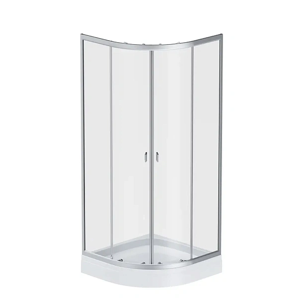 W88E-205-080MT64 X-Joy Twin Slide,  Душевое ограждение c поддоном, 80x80, профиль мат хром