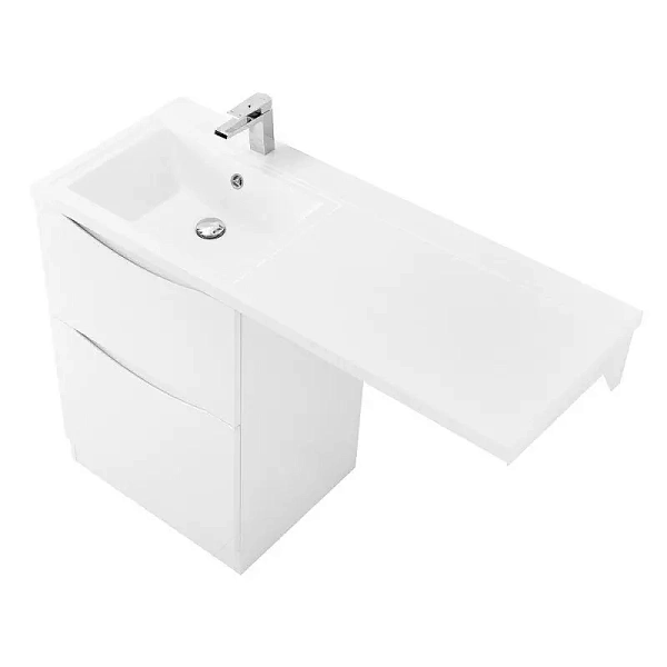 Тумба под раковину напольная BelBagno LAVANDERIA-580/1200-2C-PIA-BL Bianco Lucido, 120 см