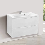 Тумба под раковину Vincea Mia 750 подвесная, 2 выкатных ящика soft close, G.White