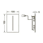 Кнопка смыва с инфракрасным датчиком Tece TECEfilo Urinal 9242051 7.2V