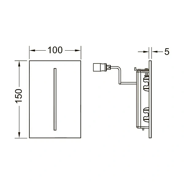 Кнопка смыва с инфракрасным датчиком Tece TECEfilo Urinal 9242051 7.2V