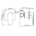 Встраиваемый смеситель для душа WasserKRAFT Asphe 7751