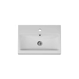 M90WCC0602WG GEM, Раковина мебельная, керамическая, 60 см, встроенная, цвет: белый, глянец