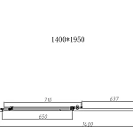 Душевой уголок Vincea Slim-N VSR-4SN9014CLB, 1400*900, черный, стекло прозрачное