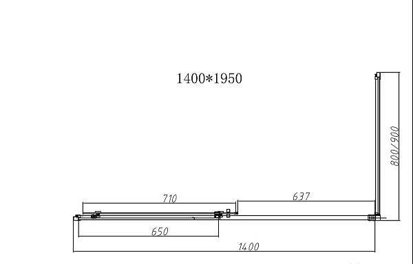 Душевой уголок Vincea Slim-N VSR-4SN9014CLB, 1400*900, черный, стекло прозрачное