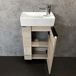 Подвесная тумба с раковиной Comforty Асти 40 дуб дымчатый 00-00000831CF