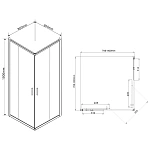 Душевой уголок Vincea Garda VSS-1G800CL, 800*800, хром, стекло прозрачное