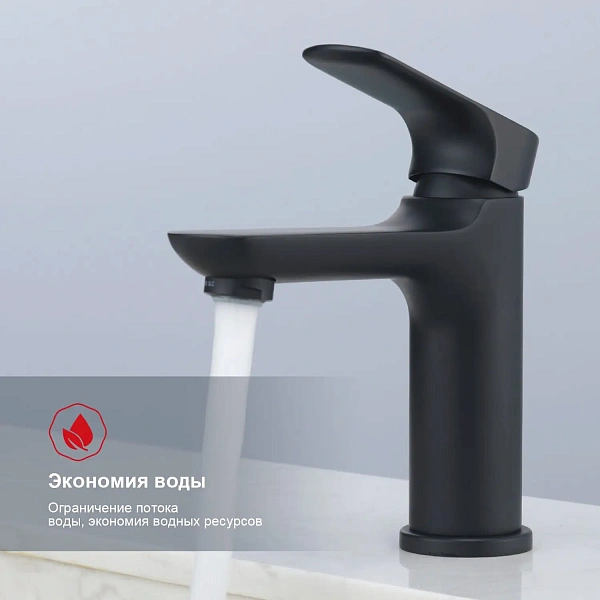 Смеситель для раковины Raglo R03.10.06, черный матовый