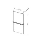 Душевая перегородка Vincea Walk-In HR VSW-4HR100CGG, 1000*2000, брашированное золото, стекло тонированное