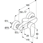 Смеситель для душа Kludi Pure&Solid 348410575