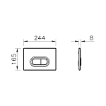 Кнопка смыва VITRA Loop 740-0511 матовый черный