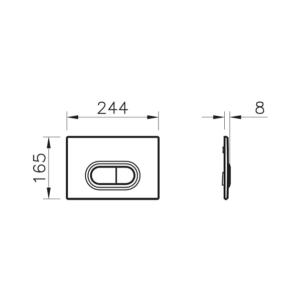Кнопка смыва VITRA Loop 740-0580 хром