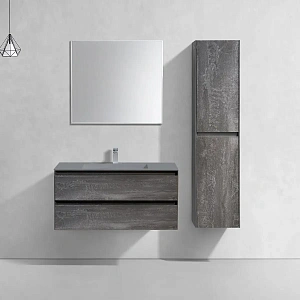 Тумба под раковину Vincea Luka 1000 подвесная, 2 выкатных ящика soft-close, G.Stone