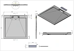 Поддон для душа из искусственного камня Vincea VST-4SRL9090G, 900*900*25, серый