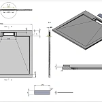 Поддон для душа из искусственного камня Vincea VST-4SRL9090A, 900*900*25, антрацит