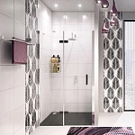 Душевая дверь WasserKRAFT Aller 10HBLACK MATT 120х200 см 10H05LBLACK MATT