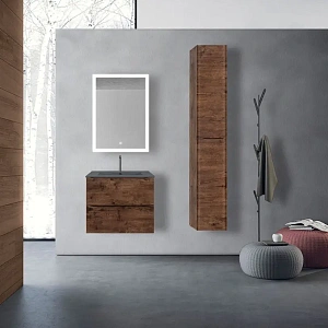 Тумба под керамическую раковину Mia 600 подвесная, 2 выкатных ящика soft close, R.Wood