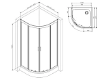 W90G-401-100WT Gem душевое ограждение 100х100, стекло прозрачное, профиль матовое серебо,без поддона