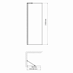 Душевая перегородка WasserKRAFT Aller 100х200 см 10H10-RP100 Fixed