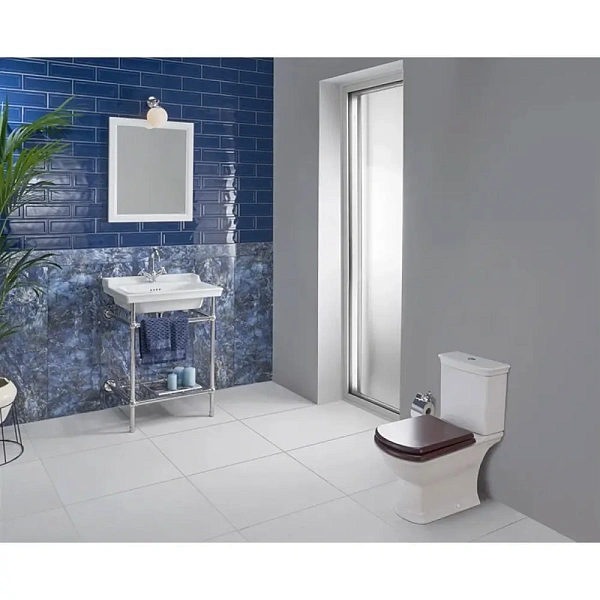 Унитаз-компакт VITRA Serenada 9722B003-7204 с деревянной крышкой